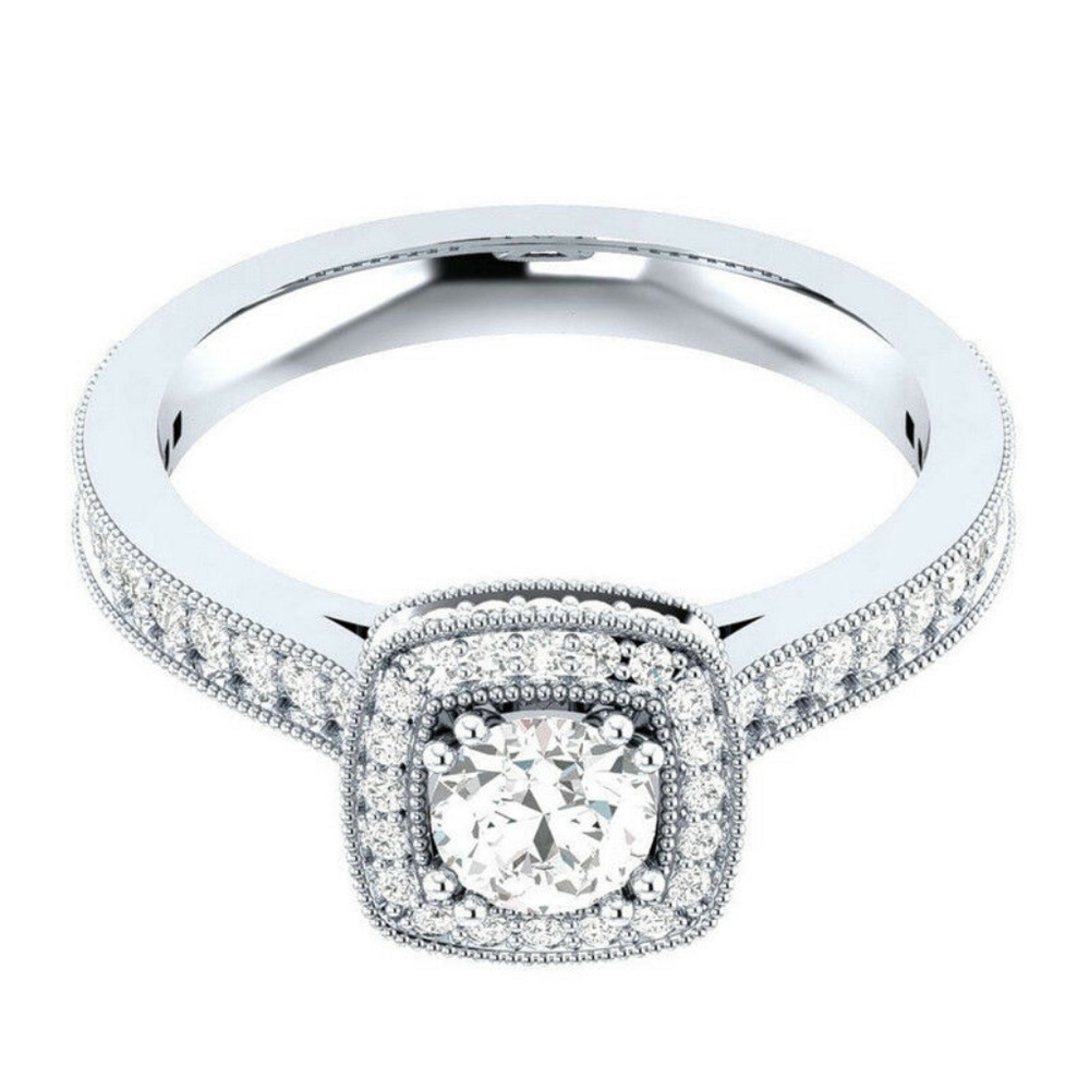 Ring Round Cut White Sapphire - Picture 4 of 4